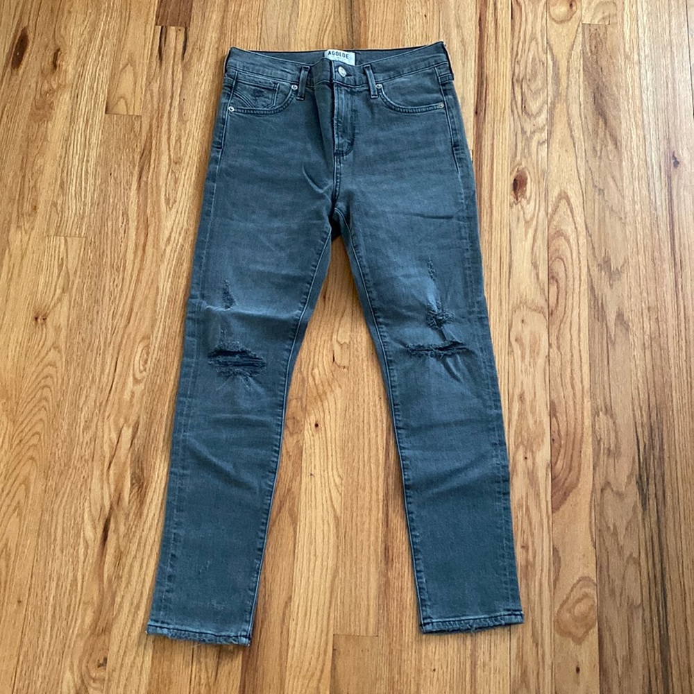 Grey Agolde ripped skinny jeans